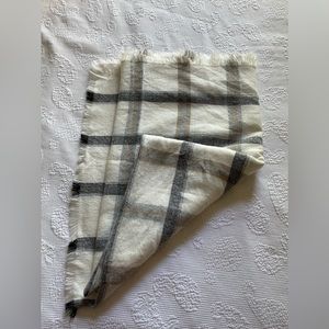 A New Day White and Black Blanket Scarf
